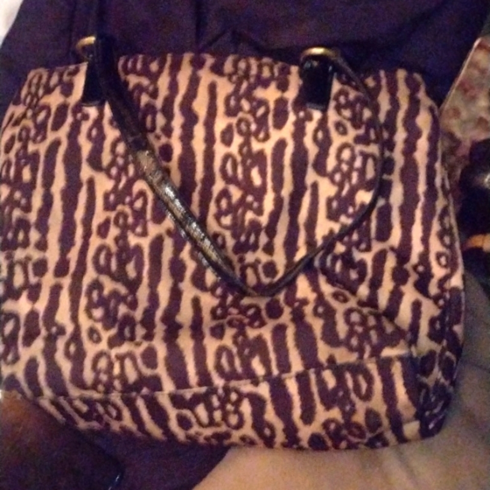 coach purse good condition black and brown